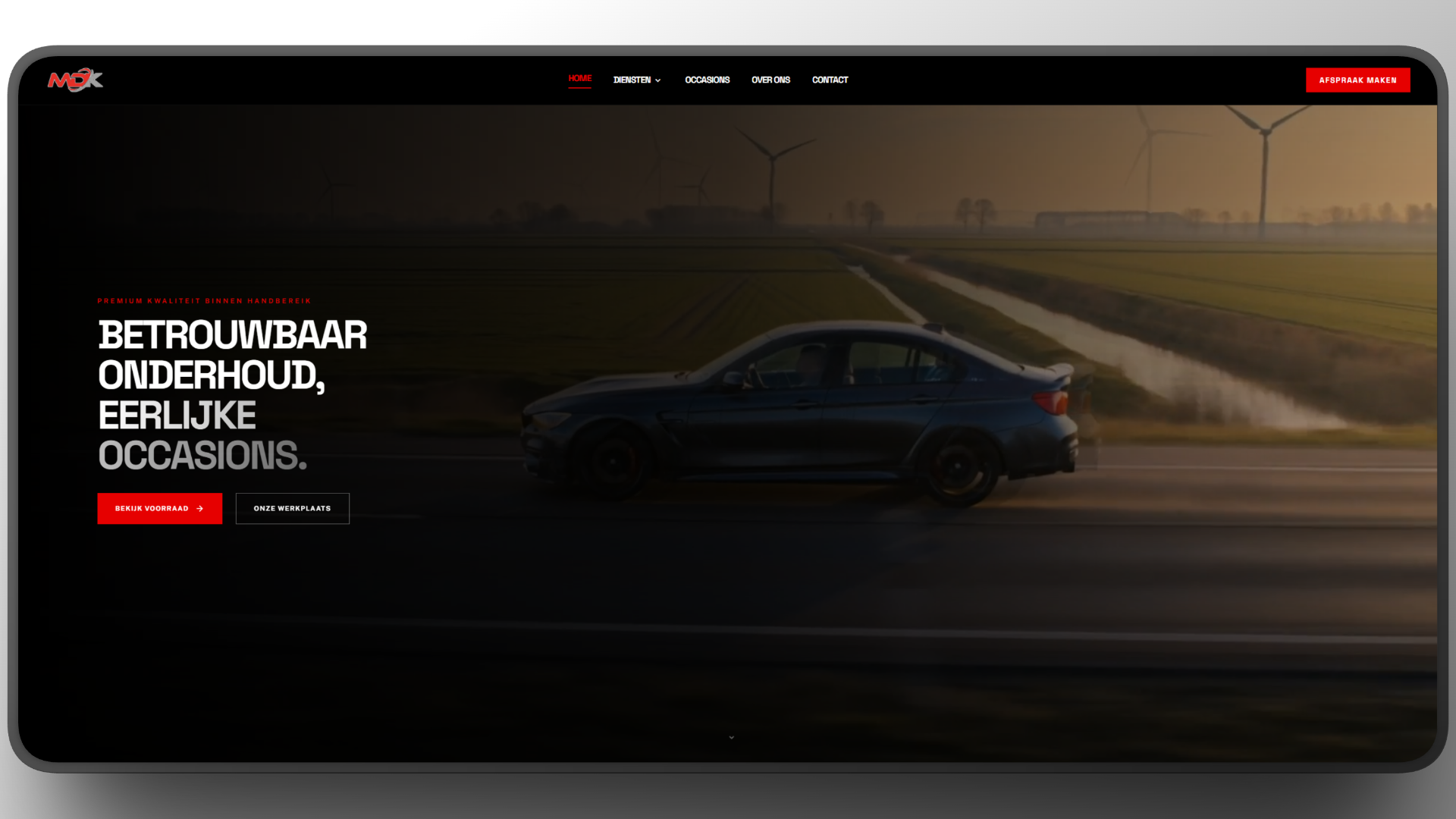 Mulder de Koe website screenshot